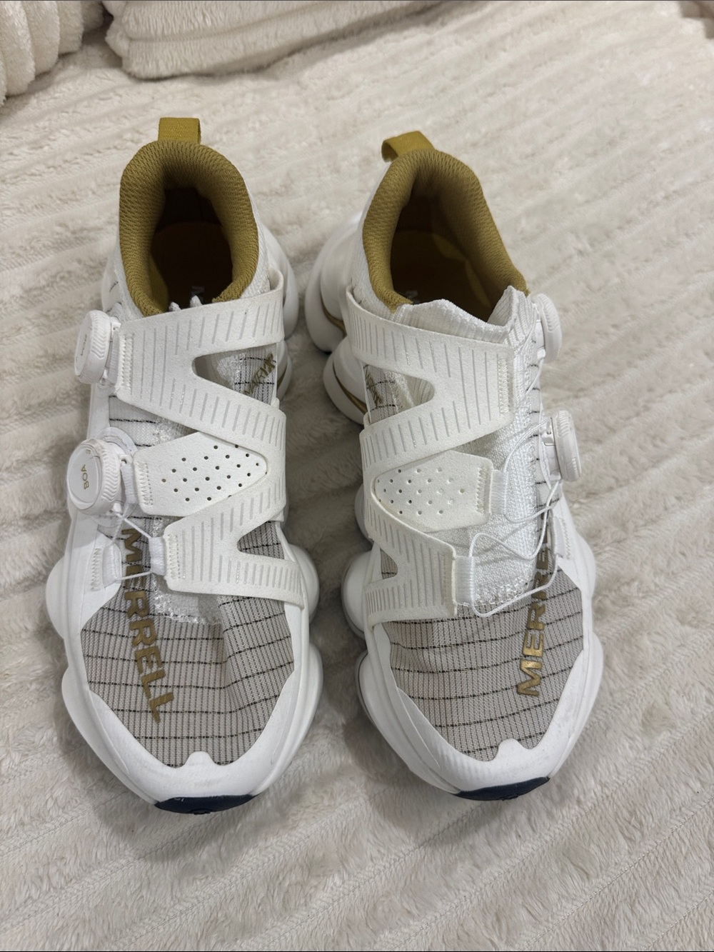 Merrell Kids White and Tan Athletic Sandal-Sneakers